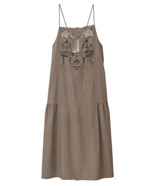 Green Parks ■ＥＳＣＡＲ　フロントレースキャミワンピース Gray Beige