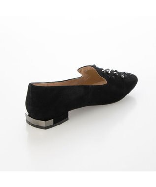 MODE ET JACOMO <MODE ET JACOMO>ラインストーンオペラシューズ ブラックスエード