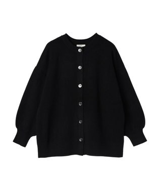 earth music&ecology やわらかタッチミドル丈カーディガン Black