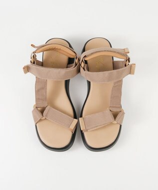 BONTRE 【pied du lapan/ピエドラパン】厚底ベルクロスポーツサンダル/50752ZI ベージュ