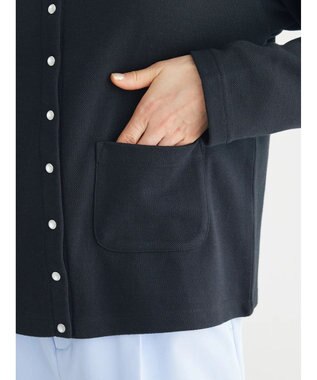 Green Parks 鹿の子カットカーディガン Black