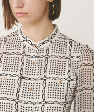 GRACE CONTINENTAL チェーンチェックプリントワンピース キナリ