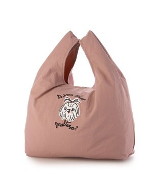 UNBILLION カシュカシュ cachecache / アニマルドローイング刺繍ナイロントート ピンク