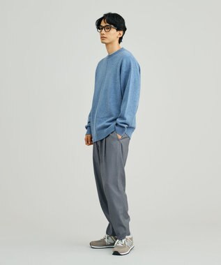 J.PRESS YORK STREET 【UNISEX】ウールカシミヤ クルーニット ダルブルー系