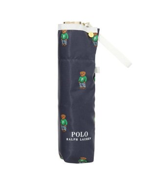 MOONBAT POLO RALPH LAUREN 折りたたみ傘 FLAG BEAR ツイル ネイビーブルー