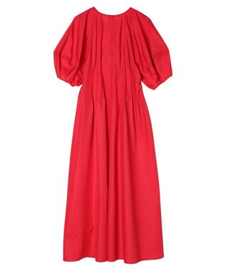 Green Parks ボリューム袖ロングワンピース Red