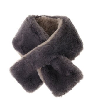 Green Parks リバーシブルフェイクファーティペット Charcoal Gray