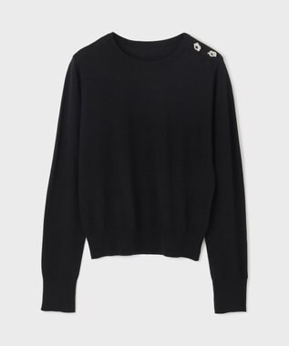 GRACE CONTINENTAL クルーニットトップ ブラック