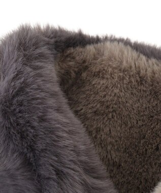 Green Parks リバーシブルフェイクファーティペット Charcoal Gray