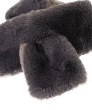 Green Parks リバーシブルフェイクファーティペット Charcoal Gray