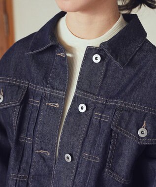 earth music&ecology ショートデニムジャケット Indigo