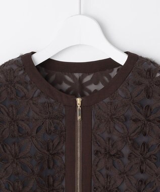 自由区 S 【SHIHOさん着用・展示会人気No.1・こだわり素材】テープエンブロイダリー ブルゾン ブラウン