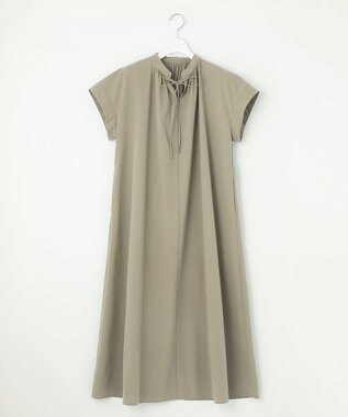 UNFILO 【GISELe 6月号掲載/洗える/軽量】MOVE TEX ギャザーワンピース グレージュ