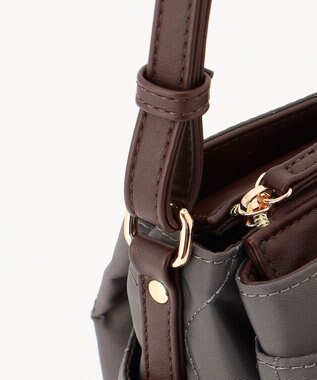 LA BAGAGERIE 【MONICA】キルティングショルダーバッグ グレー