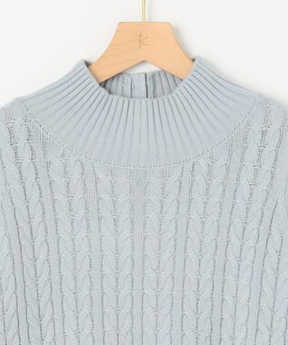 組曲 バルキーケーブル ニット サックスブルー系