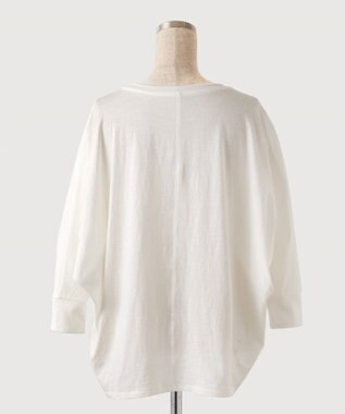 TOQUE 〈大草直子さんアドバイザー〉 【天然素材】タンギスコットン天竺ドルマンTシャツ オフ