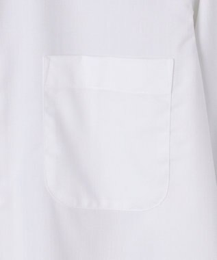 GOTAIRIKU 【形態安定】PREMIUMPLEATS_セミワイドカラー _織柄_通年ドレスシャツ(25年モデル) ホワイト系(折柄/ヘリンボーン)