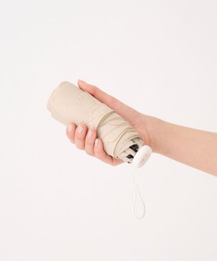 MOONBAT 【3秒でたためる傘/コンパクト】urawaza 小町(ウラワザ コマチ)  折りたたみ傘 無地 50cm ベージュ