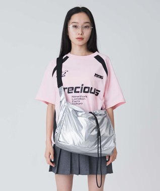 WEGO 【CONVERSE/ユニセックス着用ITEM】別注CONVERSEドローコードショルダーバッグ シルバー