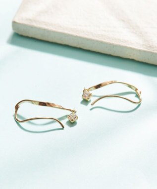 Phoebe 【K10】スウィングビジューピアス&イヤリング ゴールド