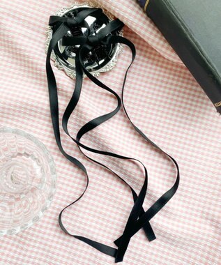 WEGO L2Pカラーロングリボンクリップ ブラック