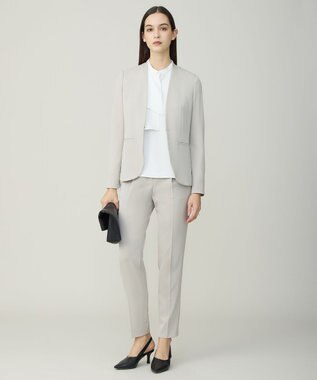 ICB ストレッチジョーゼット ラッフルディテール ブラウス オフホワイト