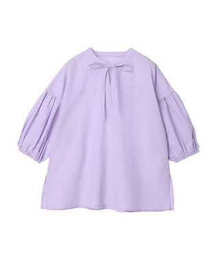 Green Parks 綿麻混紐付きデザインブラウス Light Purple