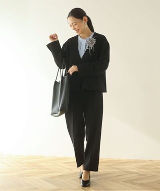 Green Parks Ｏ．きれいシルエットテーパードパンツ Black