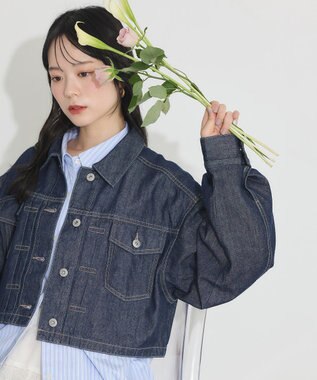 earth music&ecology ショートデニムジャケット Indigo