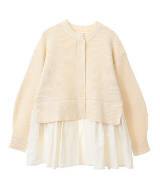 Green Parks ・ＥＬＥＮＣＡＲＥ　ＤＵＥ　スソレイヤーニットカーディカ Ivory