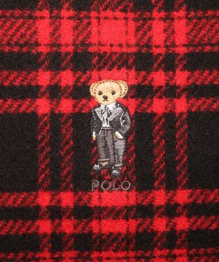 AURORA 【 POLO RALPH LAUREN（ポロ ラルフ ローレン） 】 Polo ベア　フリンジ　ウールスカーフ レッド