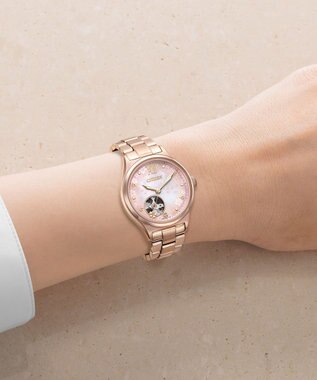 CITIZEN 【機械式腕時計 オープンハート】桜の花びらが水面を美しく彩る情景をモチーフにした限定モデル PC1015-59W ピンクゴールド