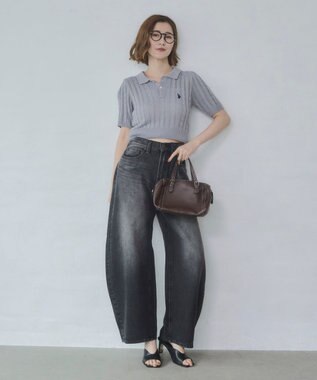 WEGO ワイドカーブデニムパンツ デニムブラックソノタ