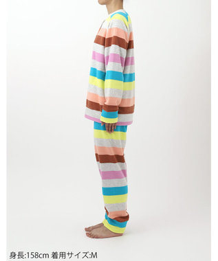 tsumori chisato SLEEP ツモリチサト パジャマ 長袖 長ズボン ルームウェア 綿混(本体) パイル素材 あたたかい 上下セット tsumori chisato SLEEP UDW447 /ワコール グレー