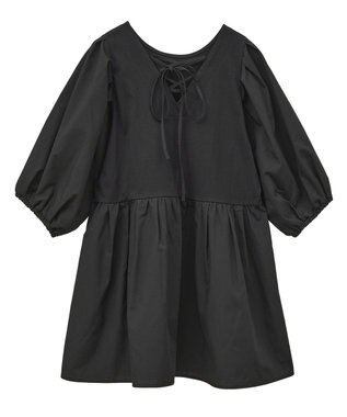 Green Parks ・ＥＬＥＮＣＡＲＥ　ＤＵＥ　２ｗａｙボリュームチュニック Black