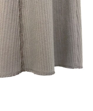 23区 【SLOW/洗える】ワイドリブジャージー フレア スカート ライトグレー系