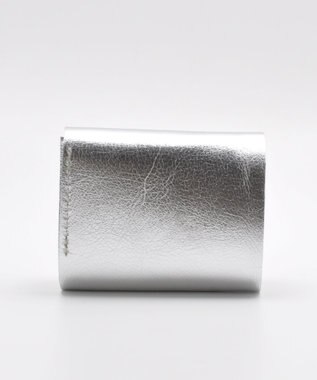 blancle メタリックレザー 三つ折りウォレット SILVER