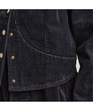 woadblue 【157】CIRCLE SNAP JACKET サークルスナップジャケット BLACK