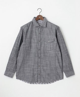 JOSEPH ABBOUD 【キングサイズ・人気！1枚で2通りの着こなし】定番 リバーシブルシャツ グレー系