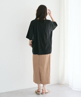 YECCA VECCA 裾ドロストデザインロゴTee Black