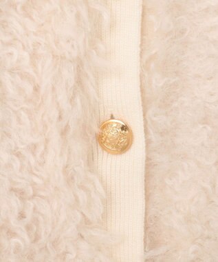 GRACE CONTINENTAL フェイクファーニットカーディガン ホワイト