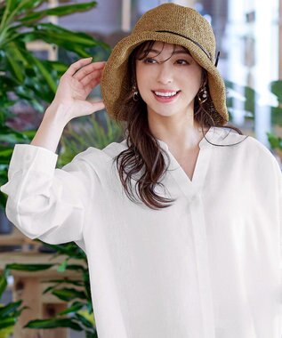 Tiaclasse ナチュラルな風合いのアンダリミックスクロシェハット キャメル