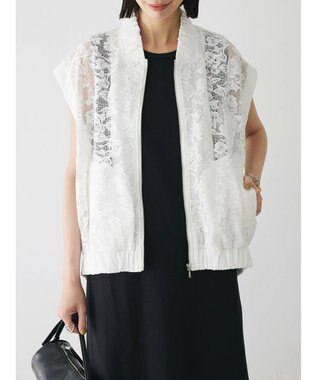 Green Parks ２ＷＡＹ　レースブルゾン Off White