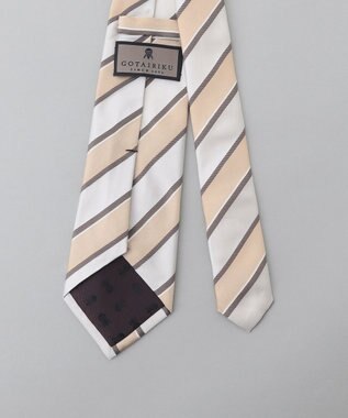 GOTAIRIKU GOTAIRIKU別注【日本製】シルク ネクタイ_ストライプ ベージュ系1
