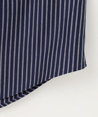 JOSEPH ABBOUD 【綿100％・自然なストレッチ】マイクロストライプジャージー シャツ ネイビー系1