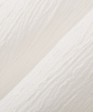 YECCA VECCA パールジャガードペプラムブラウス Off White