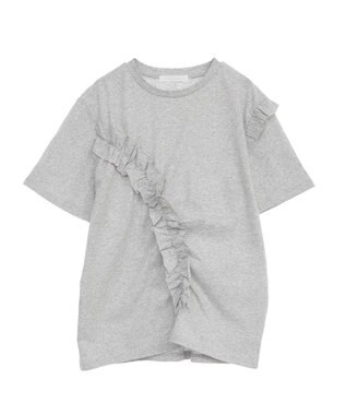 Green Parks ・Ｐｅｔｉｔ　Ｆｌｅｕｒ　アシンメトリーフリルＴＥＥ Gray Mixture