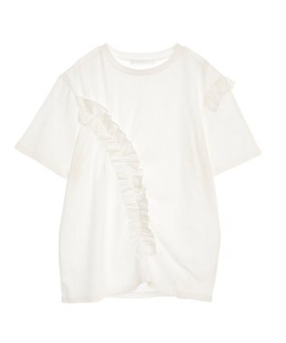 Green Parks ・Ｐｅｔｉｔ　Ｆｌｅｕｒ　アシンメトリーフリルＴＥＥ Gray Mixture