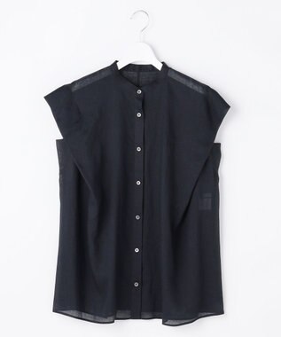 自由区 S 【WEB限定カラーあり】シアーラミーローンバンドカラー ブラウス