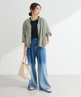 Green Parks ・Ｐｅｔｉｔ　Ｆｌｅｕｒ　アシンメトリーフリルＴＥＥ Gray Mixture